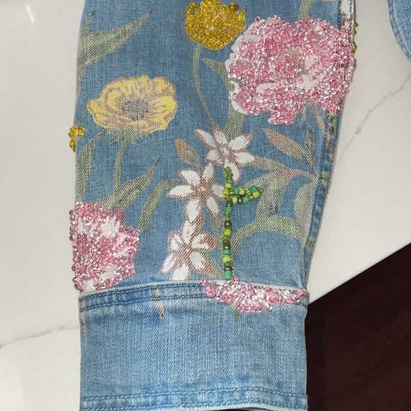 Nwots INC hand beaded denim jacket - Picture 4 of 9
